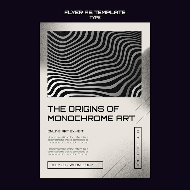 Monochrome art print template