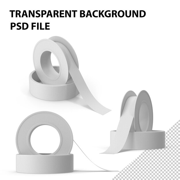 PSD 흑백 씰 테이프 png