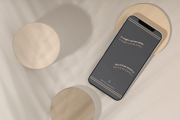 PSD monochrome  smartphone mockup