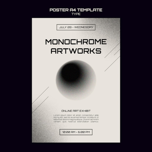 Monochroom kunstafdruksjabloon