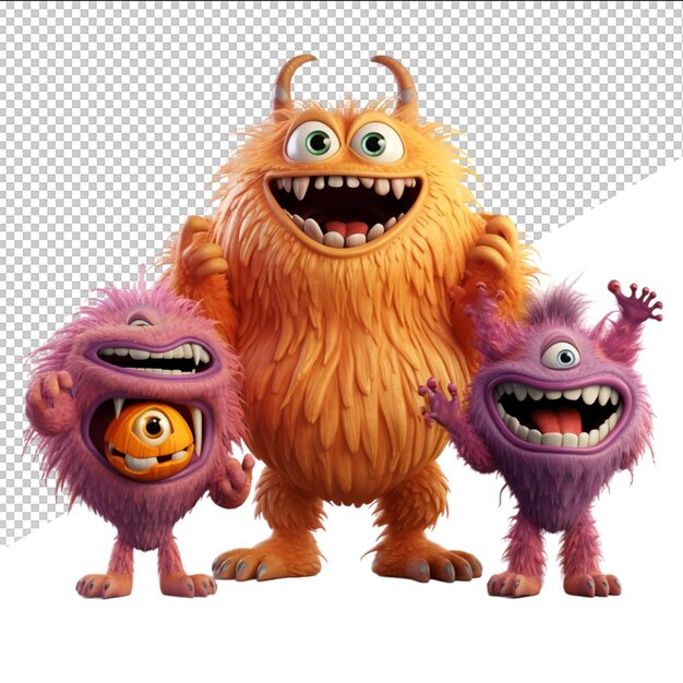 PSD monster cartoon