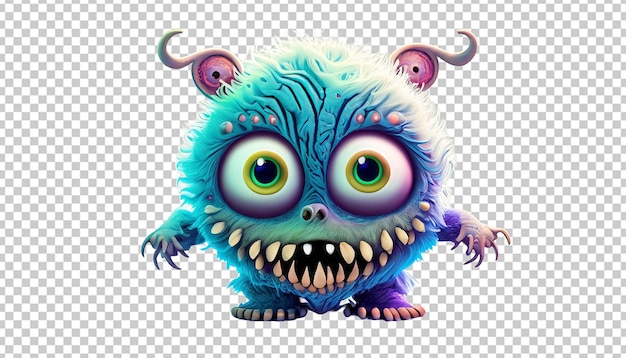 PSD monster cartoon