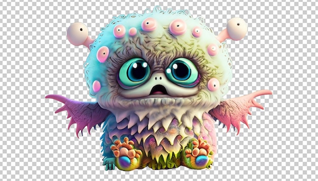 PSD monster cartoon