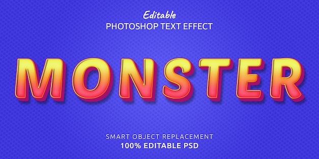 Monster Editable Text Effect