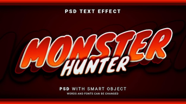 PSD monster hunter text effect