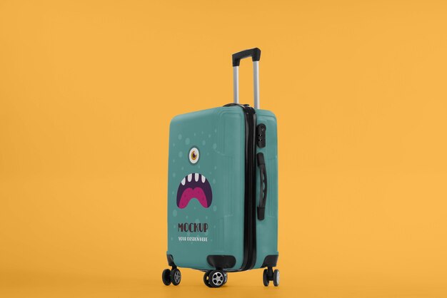 PSD monster luggage mockup design