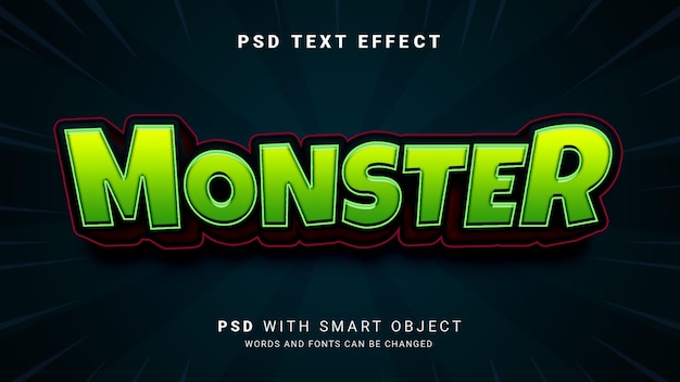 Monster text effect