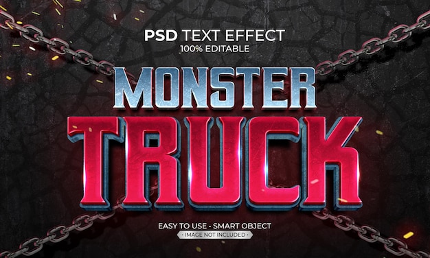 Monster truck teksteffect