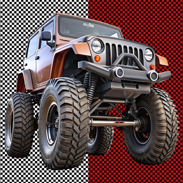 PSD monster truck on transparent background