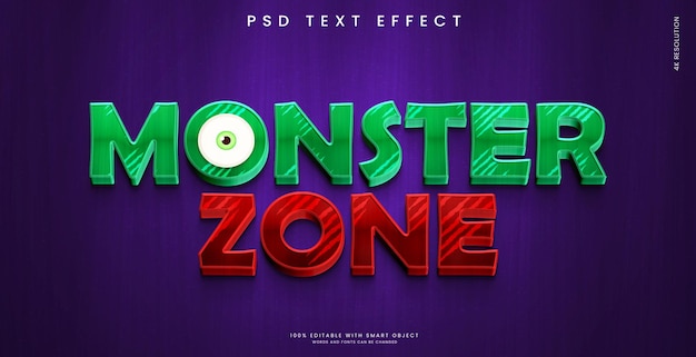 PSD monster zone text effect in photoshop