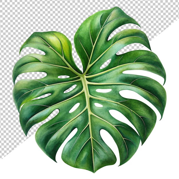 Monstera Deliciosa Na Przezroczystym Tle