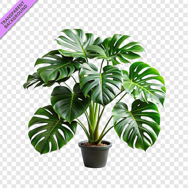 Monstera Deliciosa pngは透明な背景に隔離されています