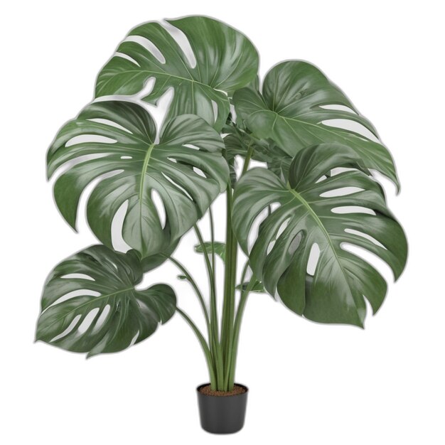 PSD monstera plant psd on a white background