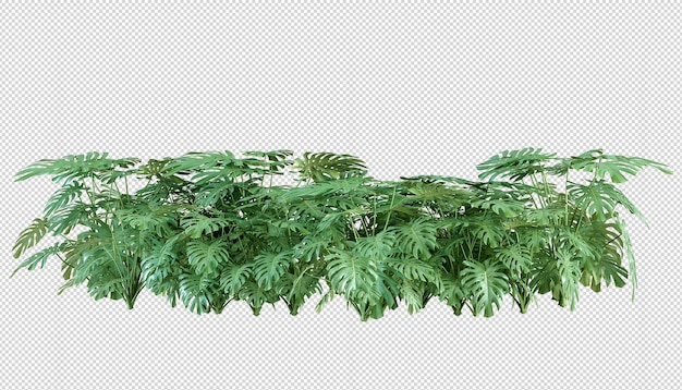 Monsterat w renderowaniu 3d na białym tle