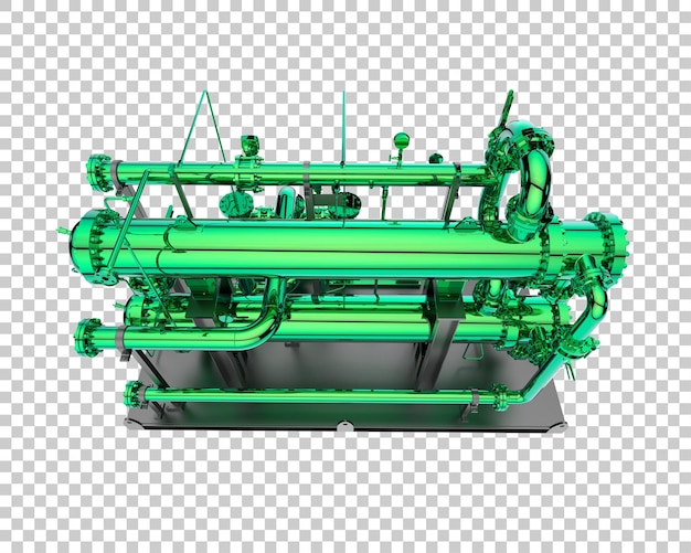 PSD montaż rur na przezroczystym tle ilustracja renderowania 3d