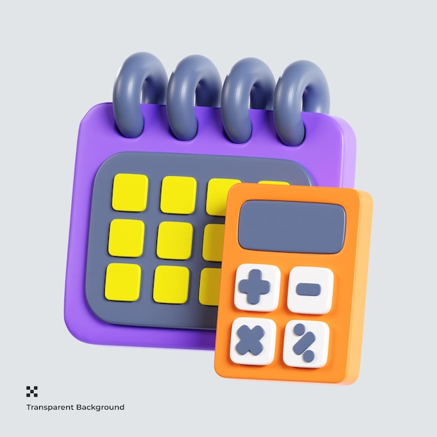 PSD monthly budget 3d icon