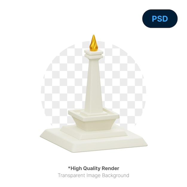 Monument national 3d icon premium psd