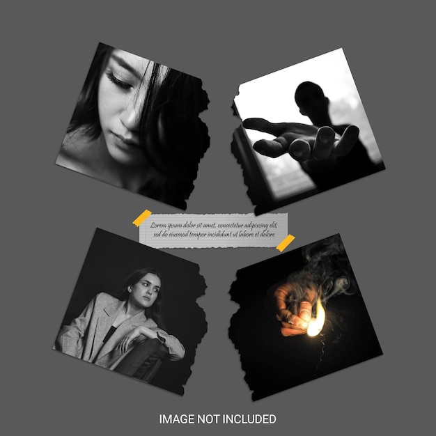 Mood board mockup template for instagram story