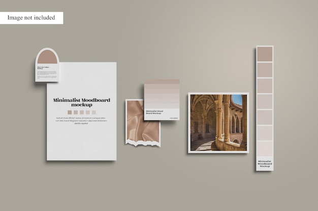 Moodboard mockup voor uw ontwerpideeën