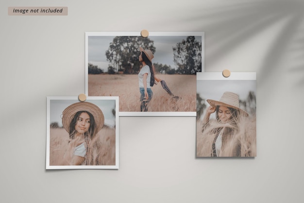 Moodboard photo frame mockup