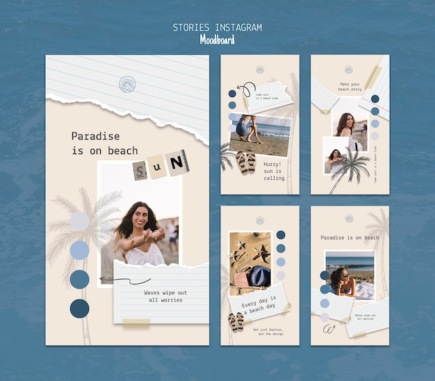 PSD moodboard template design