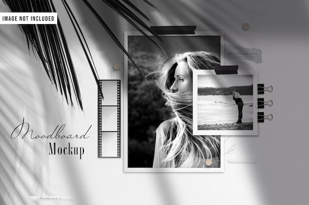 Moodboard con foto mockup