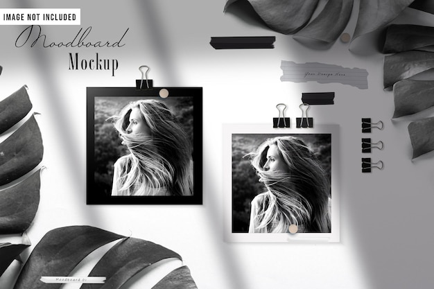 PSD moodboard with photo mockup