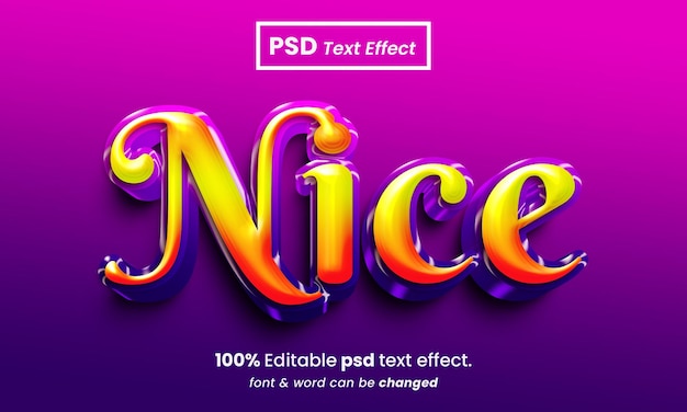 Mooi 3d-bewerkbaar premium psd-teksteffect