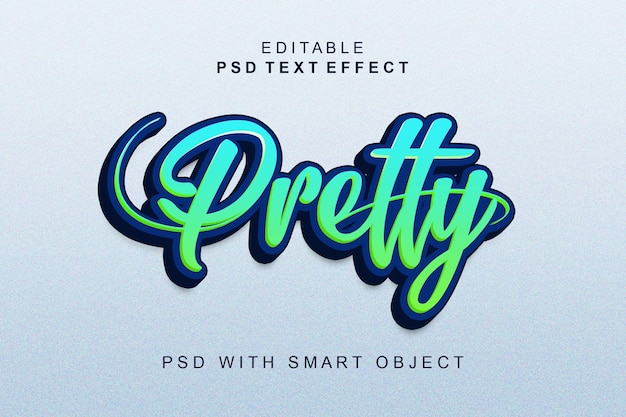 PSD mooi 3d-teksteffect