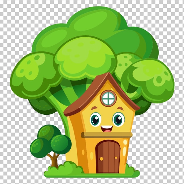 Mooi cartoon huis broccoli huis