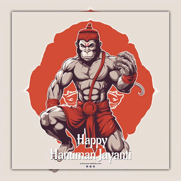 PSD mooi gelukkig hanuman jayanti indiase feest