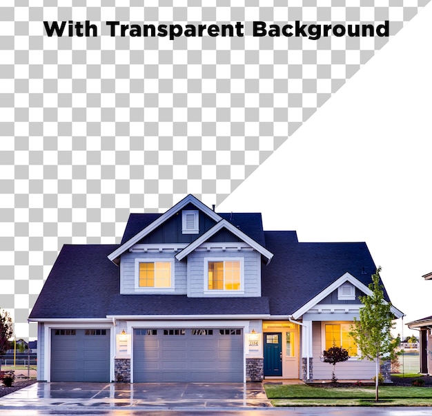 Mooi luxe huis PNG PSD geïsoleerd op doorzichtige achtergrond