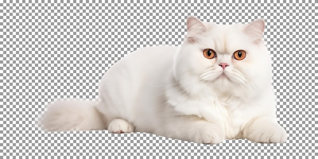 Mooi napoleon kattenras geïsoleerd op een transparante achtergrond