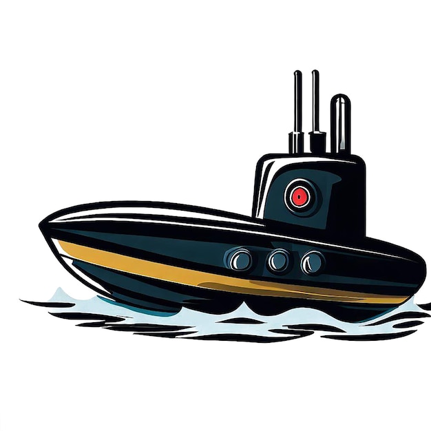 PSD mooi portret fancy submarine avatar icon ai vector kunst digitale afbeelding