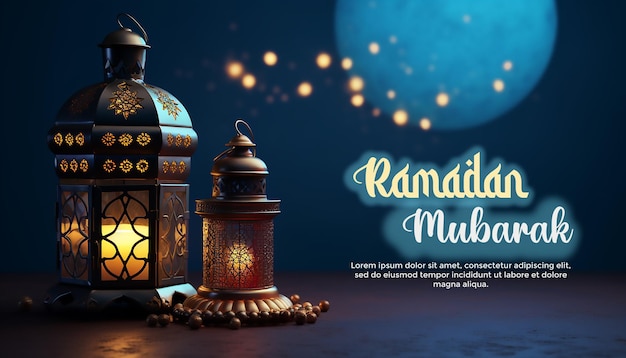 Mooi ramadan kareem achtergrondontwerp