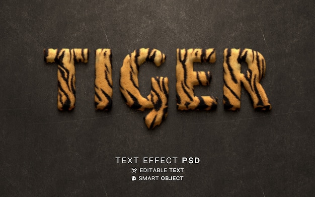 Mooi tijger-teksteffect
