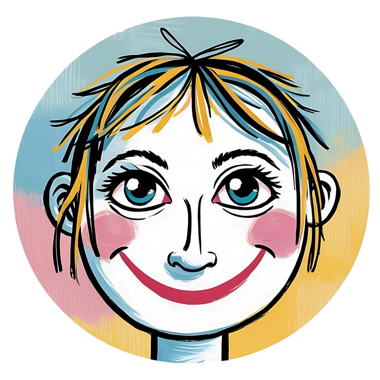 PSD mooi vrouwelijk gezicht met naakt make-up met de hand getekende vectorillustratie