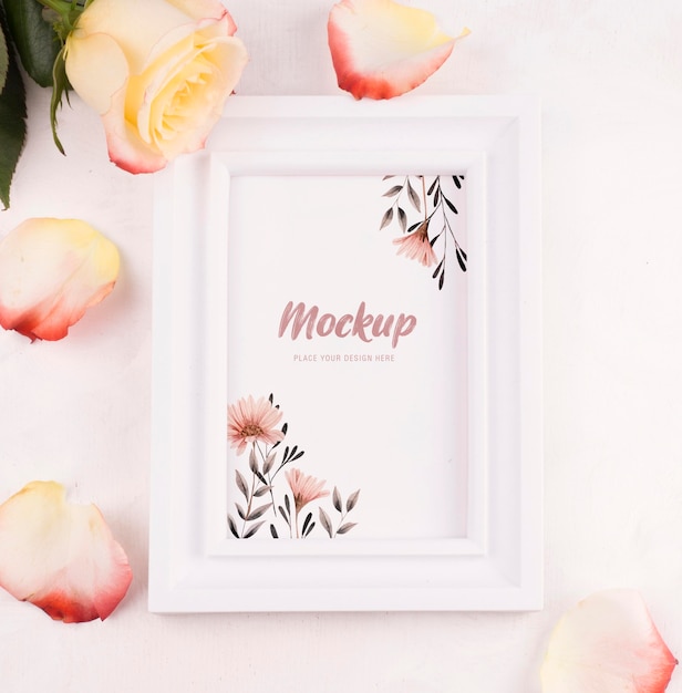 Mooie bloem concept mock-up
