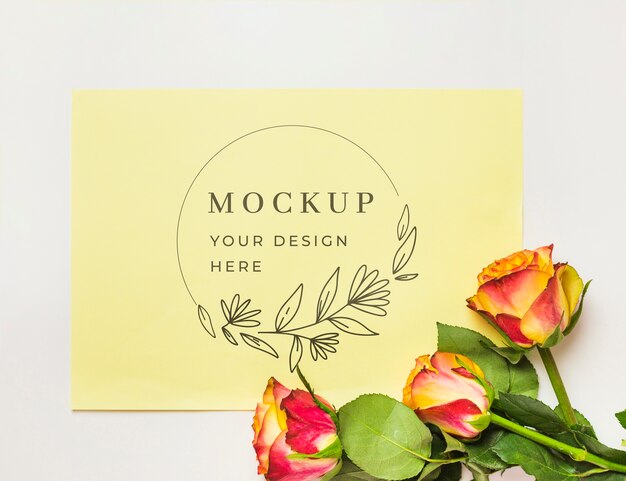 PSD mooie bloemen concept mock-up