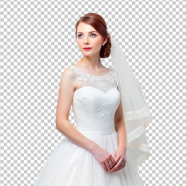 PSD mooie bruid in trouwjurk en bruidegom