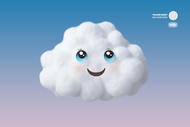 Mooie fluffy wolken cartoon.