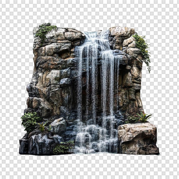 Mooie geanimeerde waterval geïsoleerd op een doorzichtige achtergrond
