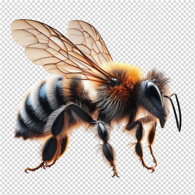 PSD mooie geïsoleerde bijen brengen de natuur bestuiwer