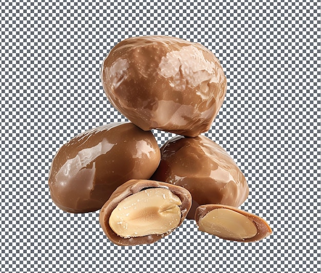 Mooie ginguba peanut geïsoleerd op een doorzichtige achtergrond