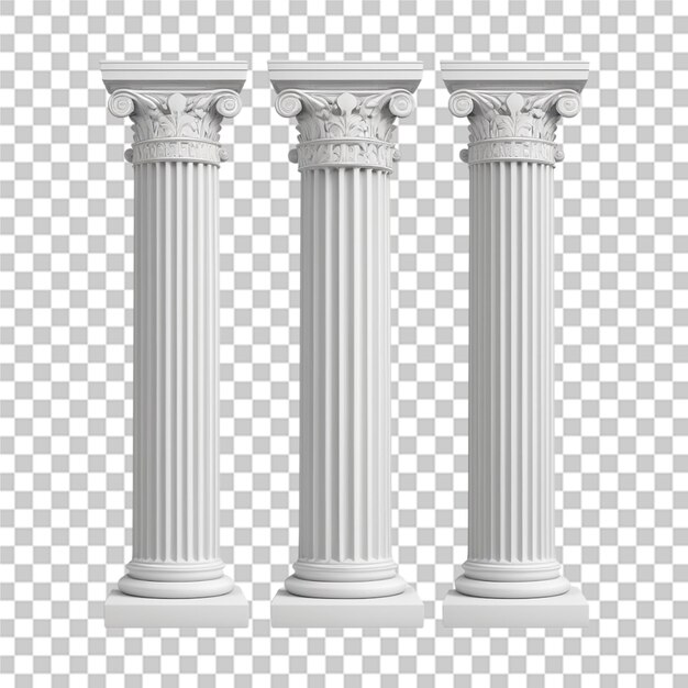 Mooie griekse kolommen doorzichtige achtergrond
