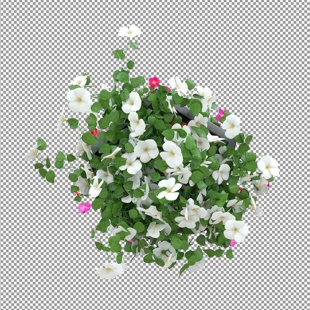 PSD mooie ingemaakte bloem in 3d renderings