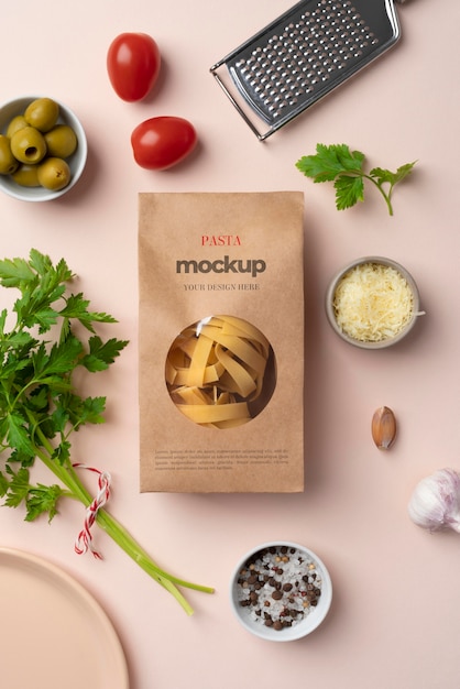 Mooie mockup voor pastaverpakkingen