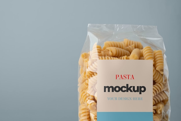 PSD mooie mockup voor pastaverpakkingen