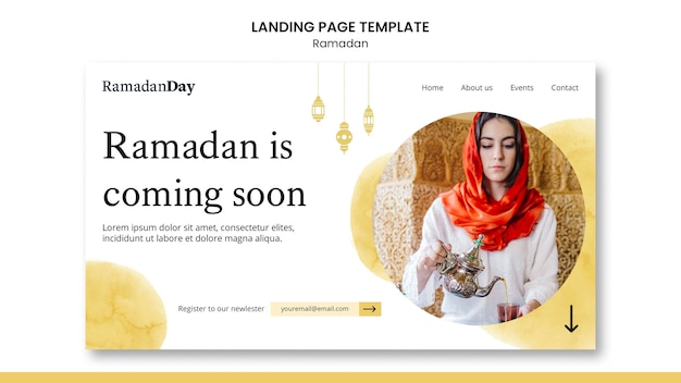 Mooie ramadan-startpaginasjabloon