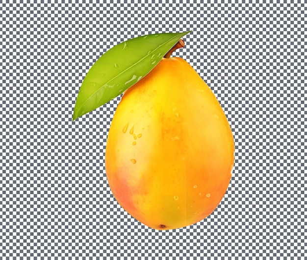 Mooie rijpe mango's op een doorzichtige achtergrond